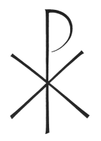 Chi-Rho Symbol = first 2 letters in Greek spelling of "Christ"